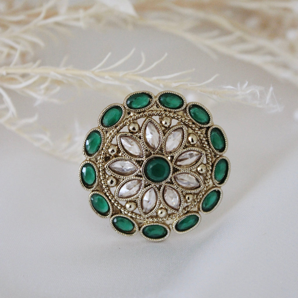 Luxury Charm French Court Style Retro Baroque Green Oval brooch Banquet  Jewelry Gift Accessories | SHEIN UK